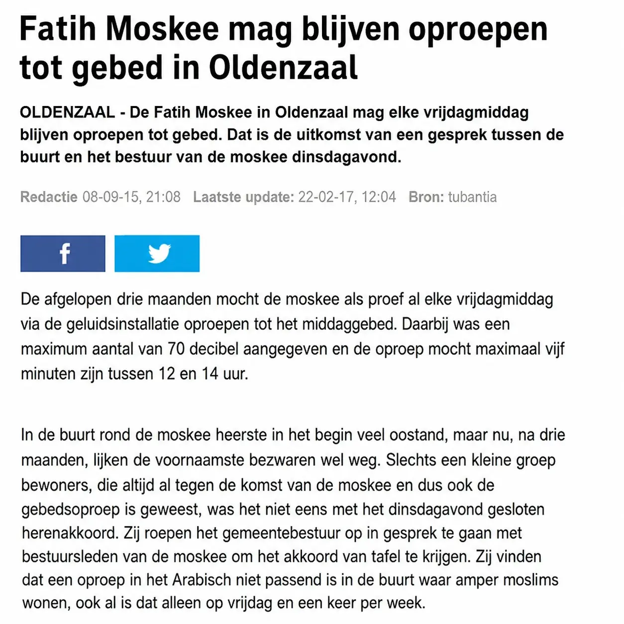 Fatih Moskee haber görseli